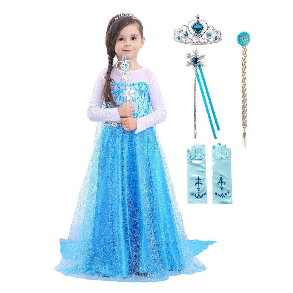Familycrazy Princess Dress front view with crystal chest accents for magical play