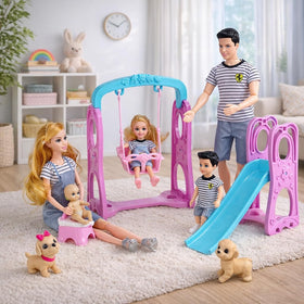 Familydolls dollhouse-ready set promotes spacious play and collaborative family scenes