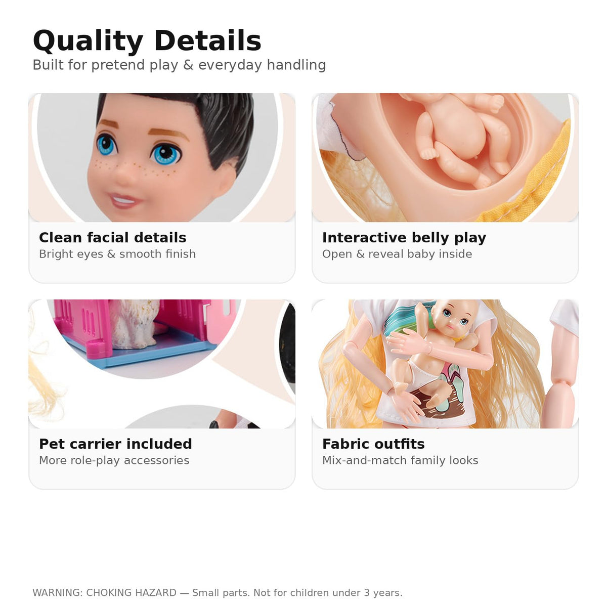 Familydolls little boy doll enhances pretend play and imagination.
