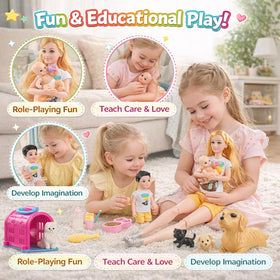 Familydolls little girl doll supports empathetic storytelling and social skills.