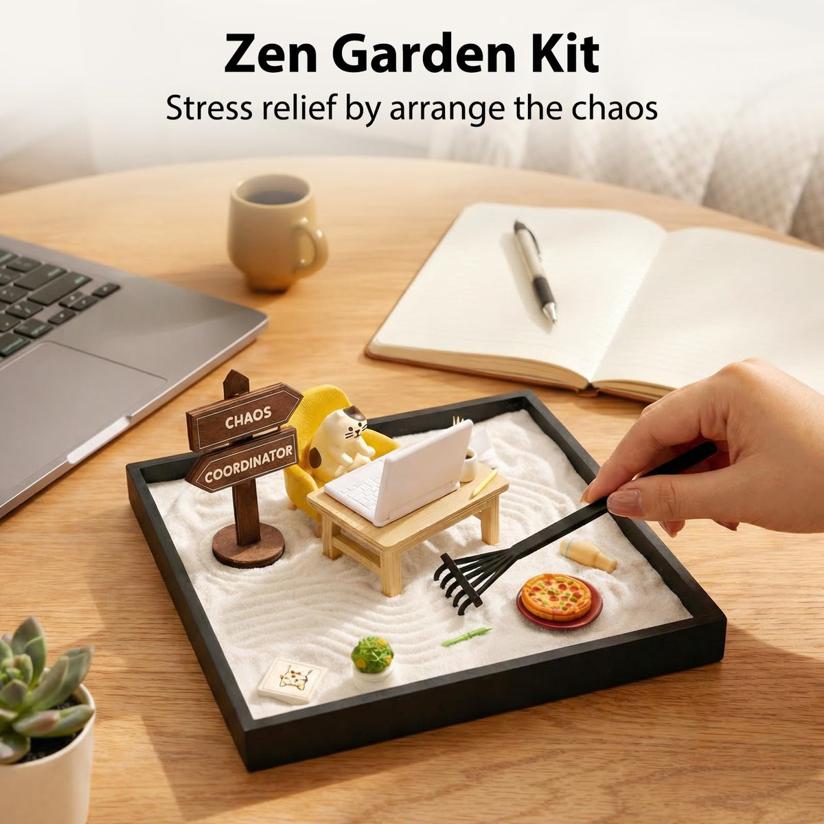 FamilyKit mini zen garden accessories for interactive desk reset
