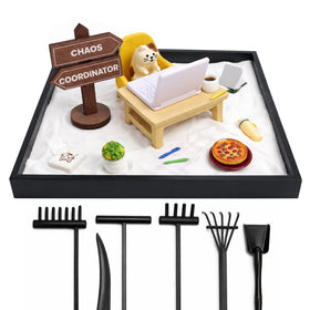 FamilyKit zen garden desk tray with calming elements for stress relief