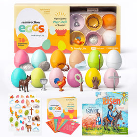 FAMILYLIFE Resurrection Eggs bundle with 12 colorful eggs for hands-on Easter learning.