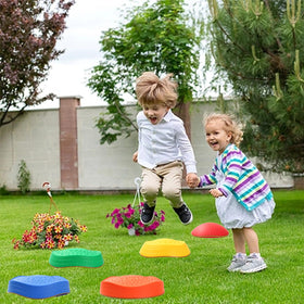 Fanboxk family-friendly stepping stones in a play scene