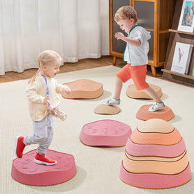 Fanboxk stepping stones support up to 220 lbs for family-friendly fun.