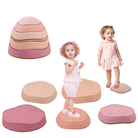 Fanboxk stepping stones set with bright colors for balance practice and visual differentiation.