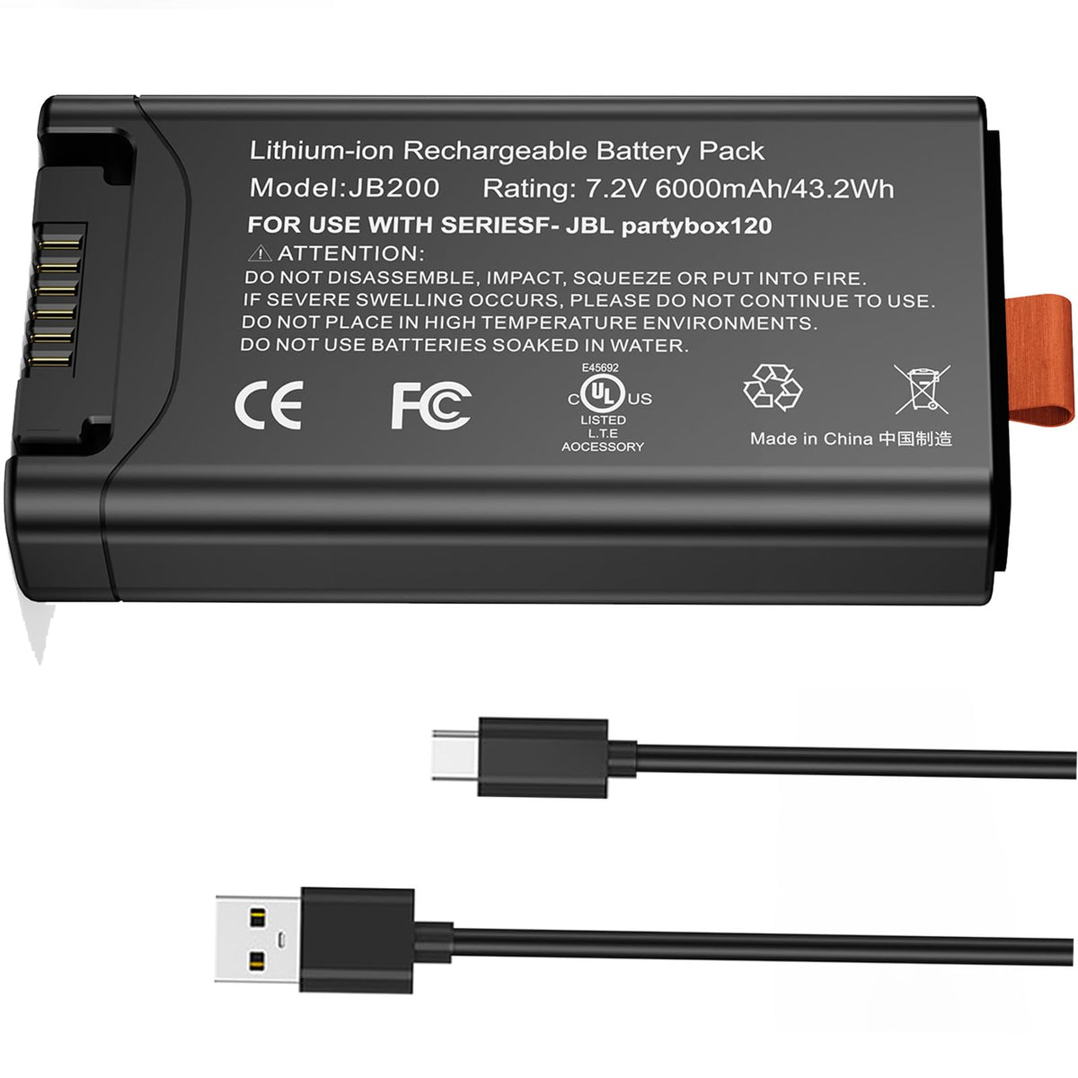 Fancy Buying 6000mAh battery front view for extended listening sessions