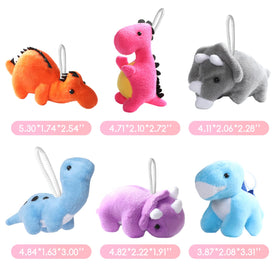 FANELEQU durable, washable plush dinosaurs suitable as goodie bag fillers.
