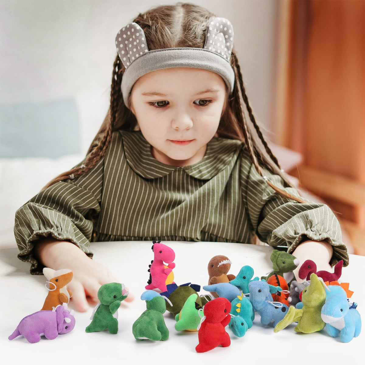 FANELEQU soft plush dinos safe for children of all ages.