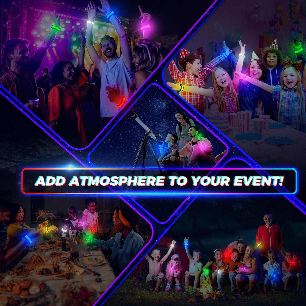 FANL Glow Bracelet pink solid adds playful glow for concerts