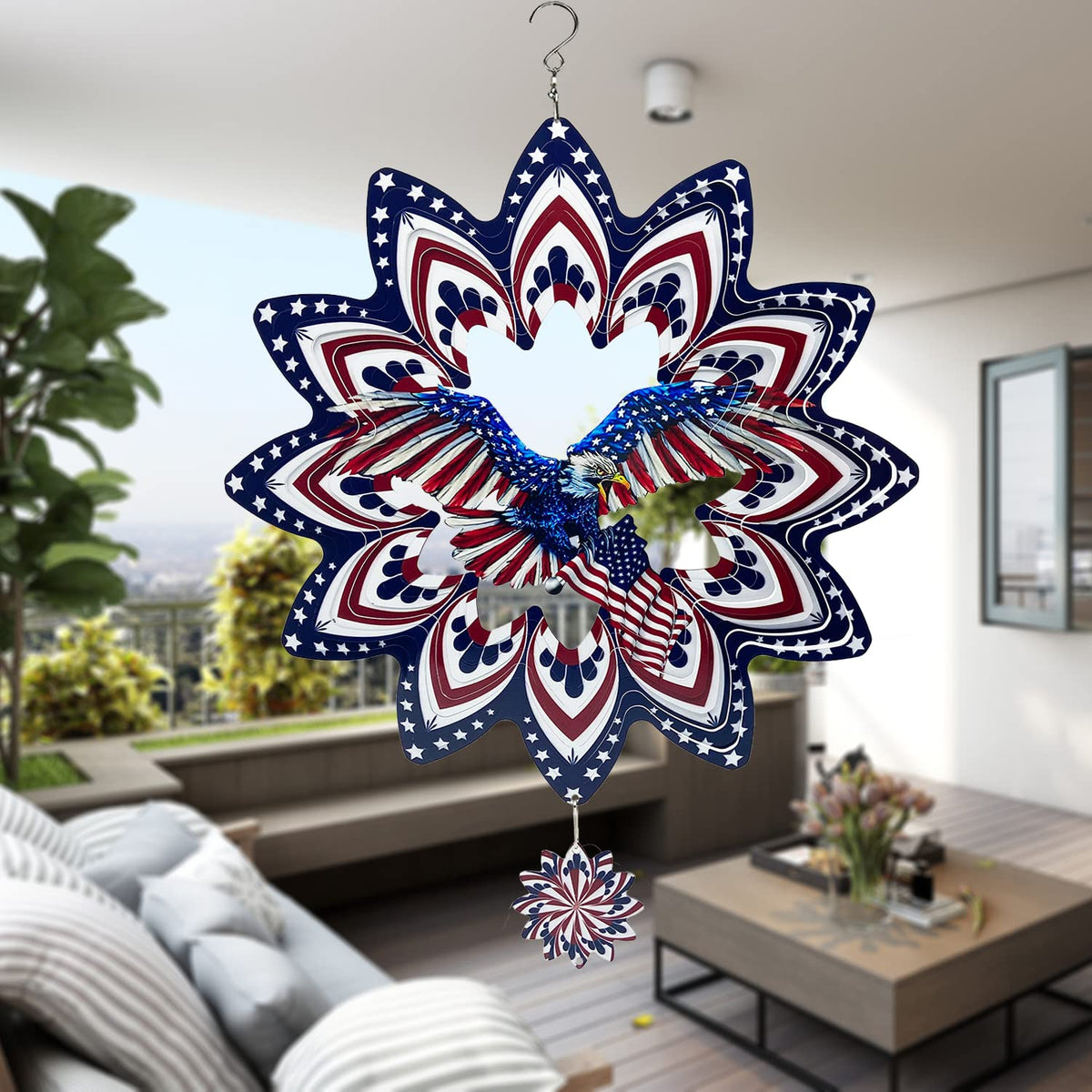 FANTAART Durable metal wind spinner with epoxy coating resists weather.
