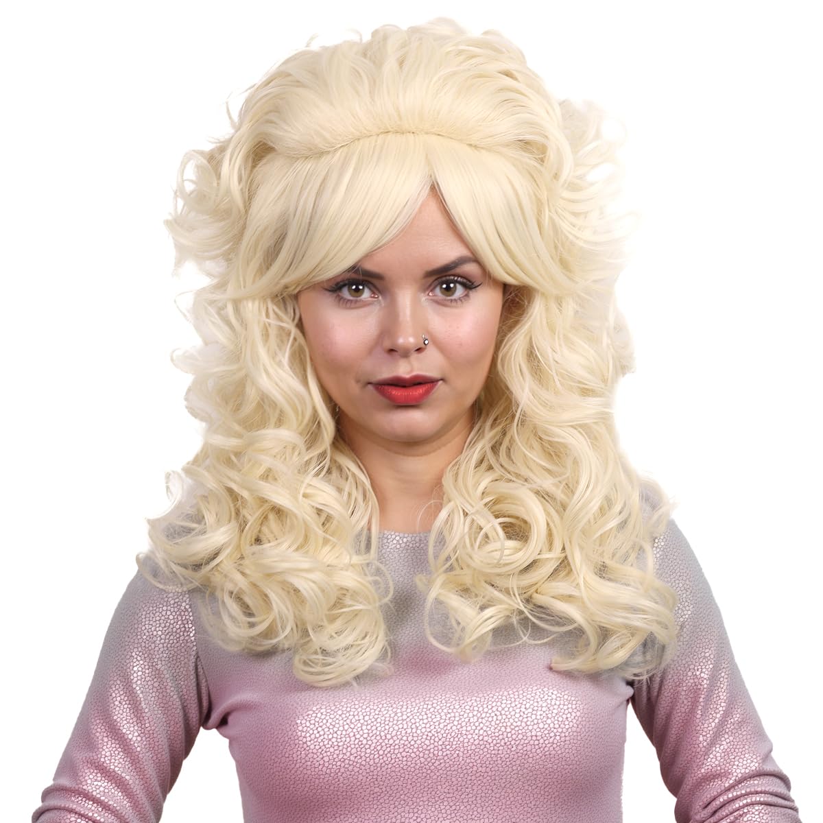 FantaLook curly waves wig visual for retro styling
