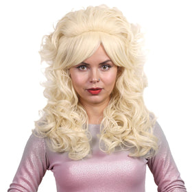 FantaLook curly waves wig visual for retro styling