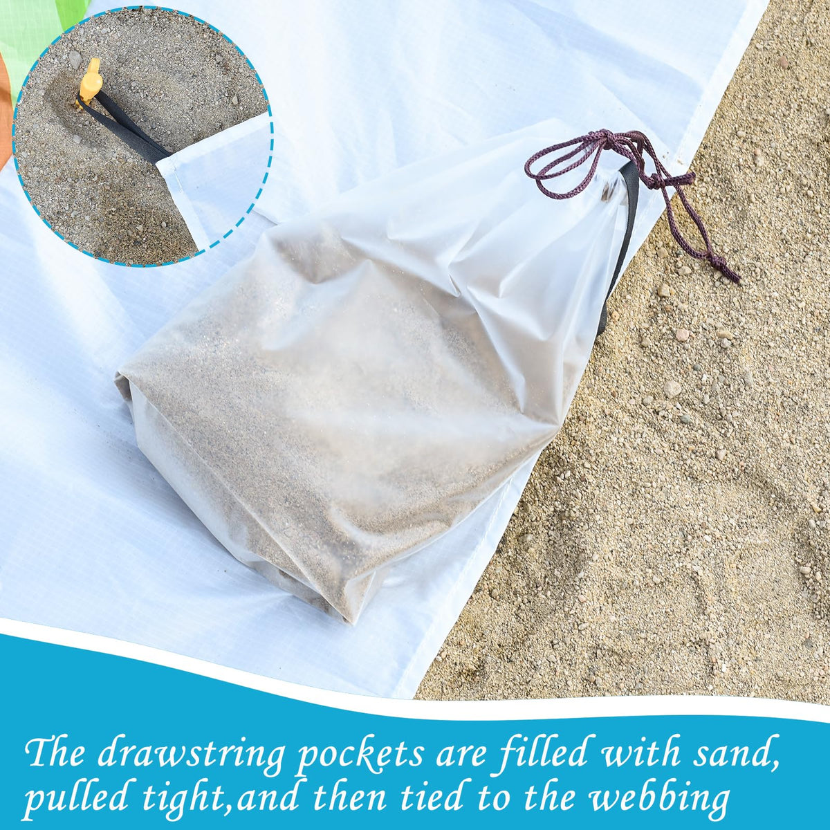 Fantang easy-setup no-pump pool on the beach, quick sand anchoring.