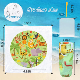 Fantang forest animals close-up pattern, sparks imagination during water play.