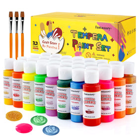 Fantastory tempera paint classic 32 colors set for vibrant kids' art