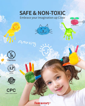 Fantastory tempera paint kids-friendly kit ideal for hands-on learning
