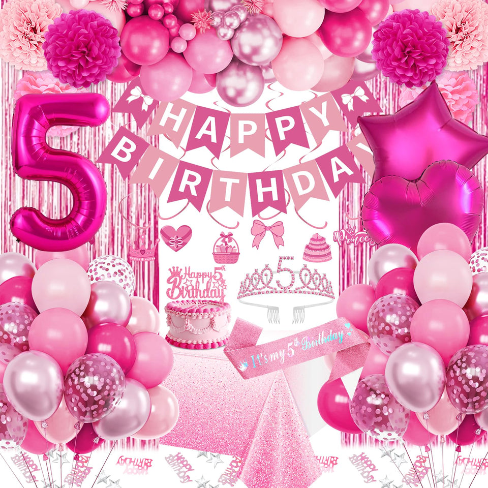 Fantspati 5th birthday balloon number 5 for milestone celebration