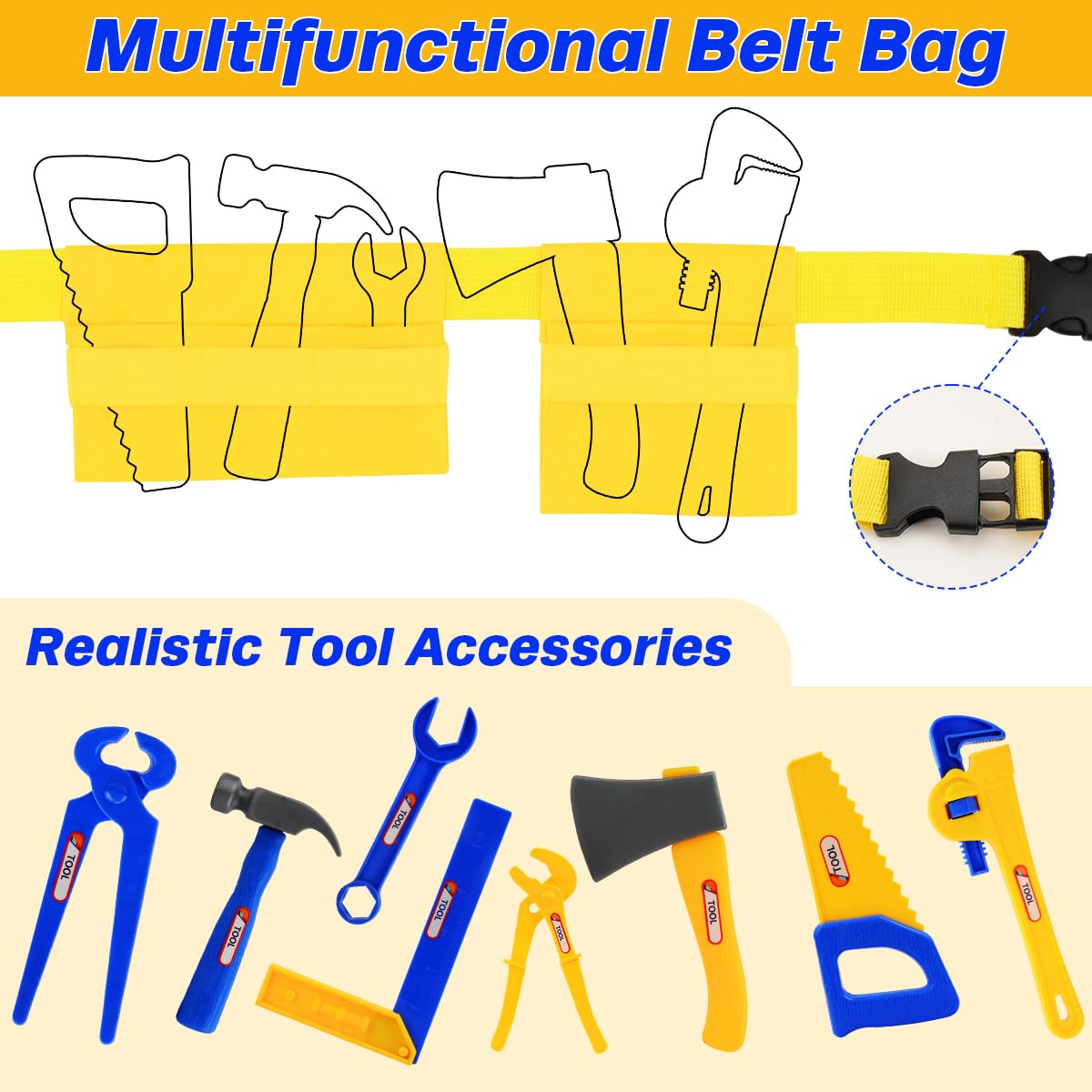 Fantspati construction worker set axe designed for safe kid play