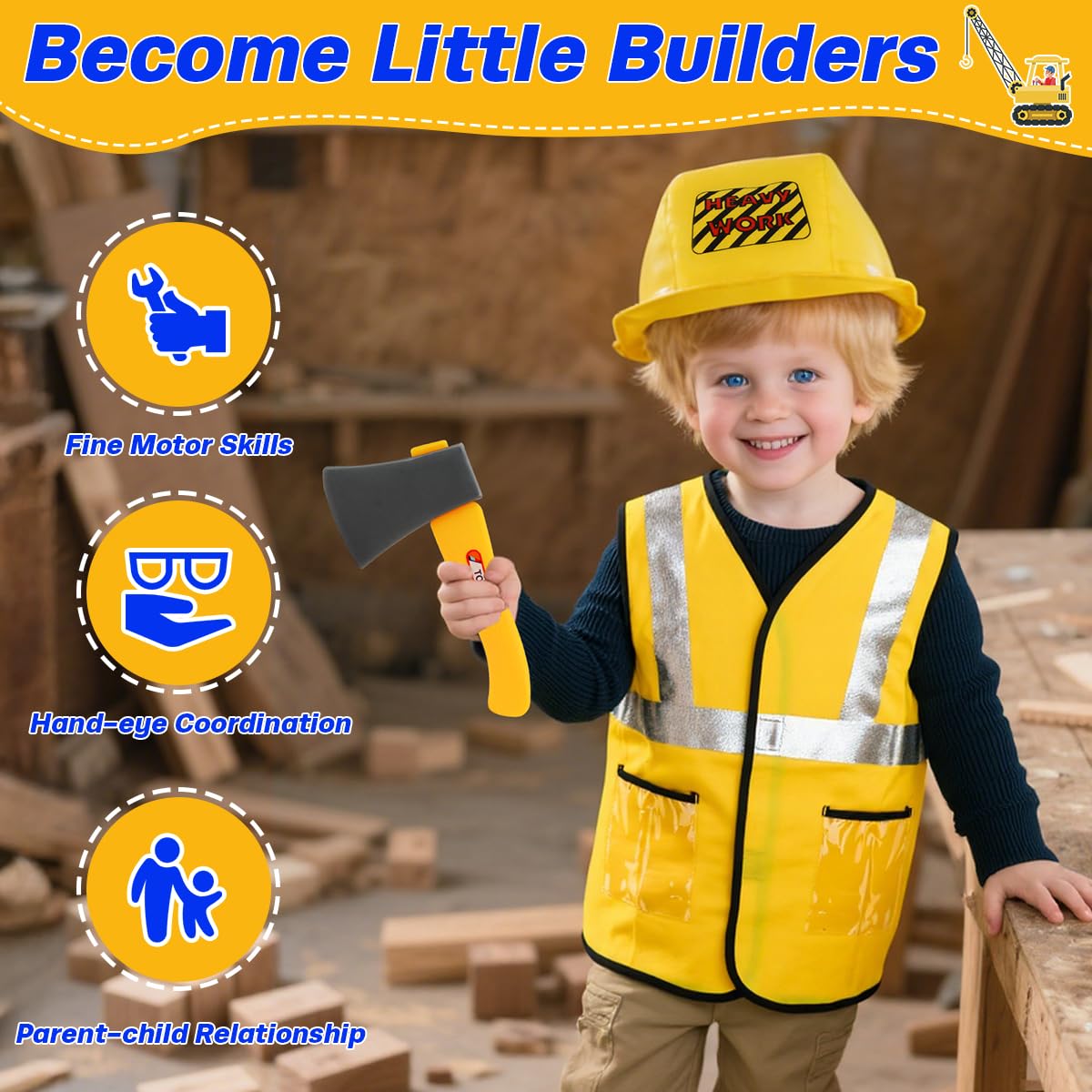 Fantspati construction worker set caliper for measurement play