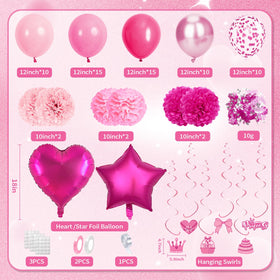 Fantspati ombre pink tablecloth sets a stylish party vignette.