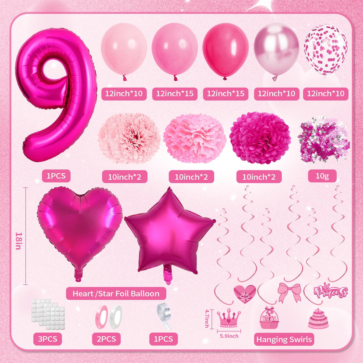 Fantspati pink crown and sash elevate the birthday girl look