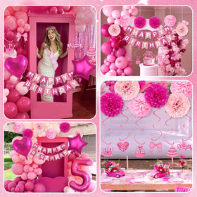 Fantspati pink pom pom decor adds texture and whimsy.