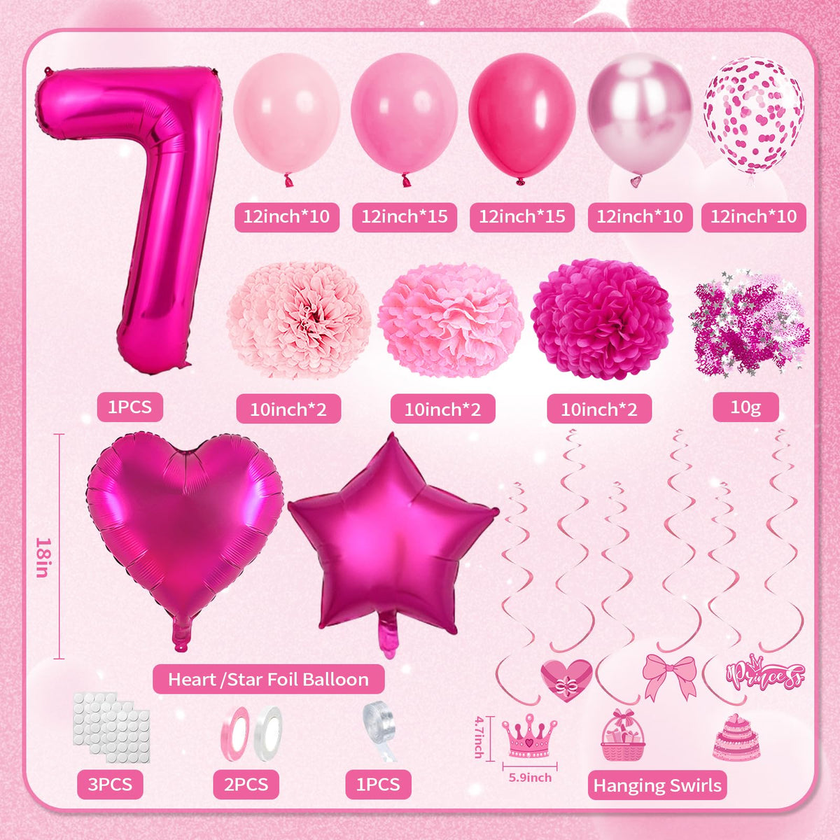 Fantspati pink sash and crown create a regal look for the birthday girl.