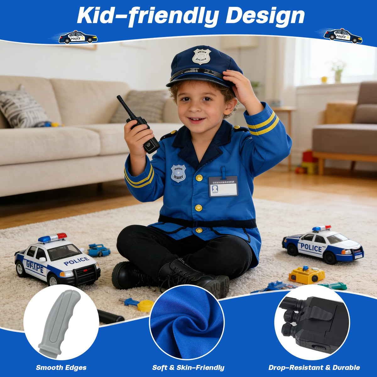 Fantspati badge and hat detail adds authentic role-play appeal.