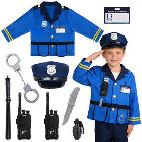 Fantspati police officer 11-piece set front view encourages imaginative play.