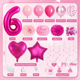 Fantspati sash and crown pink add sparkling centerpiece for the birthday girl.
