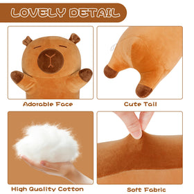 Fanunny capybara plush in hugging pose for cuddle joy