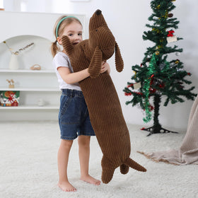 Fanunny dachshund plush 3D pillow design ready for lounging and support.