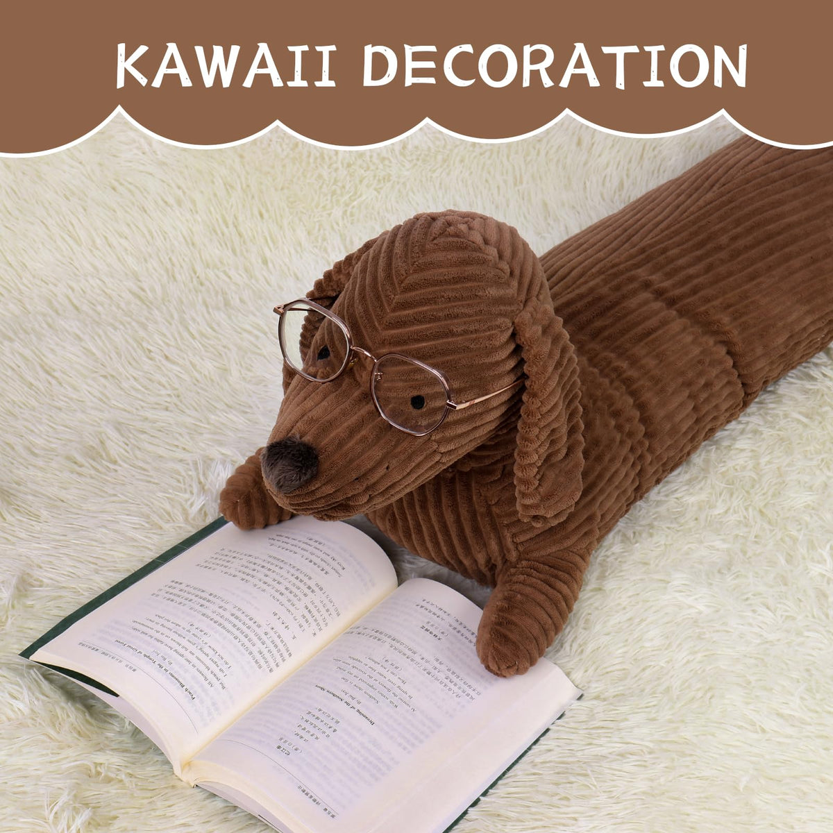 Fanunny dachshund plush cuddle partner for bedtime and relaxation.
