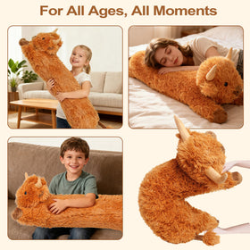 Fanunny Highland Cow plush showing cute horns and friendly smile
