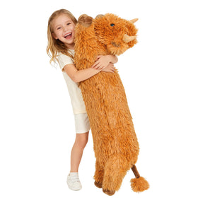 Fanunny Highland Cow plush with fluffy fur for cozy cuddling