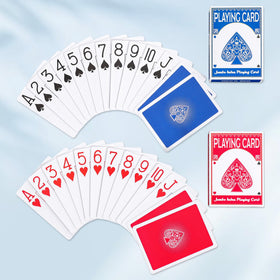 Fanwer large print deck size 2.5 by 3.5 inches for comfortable handling.