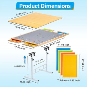 Fanwer puzzle table tilt feature shows adjustable angle for comfortable viewing.