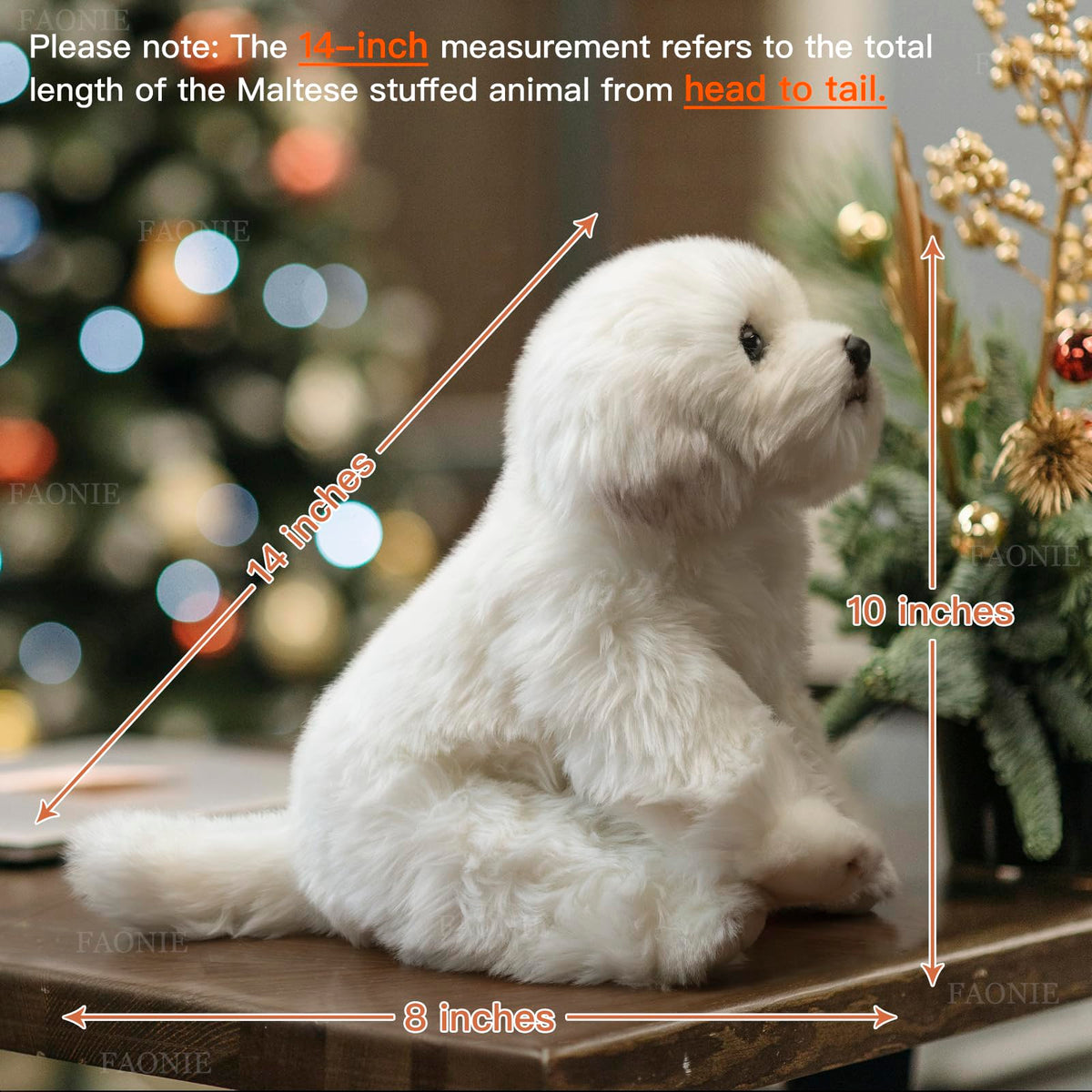 FAONIE Maltese plush unboxing display invites curiosity and imaginative play