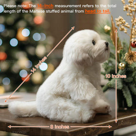 FAONIE Maltese plush unboxing display invites curiosity and imaginative play