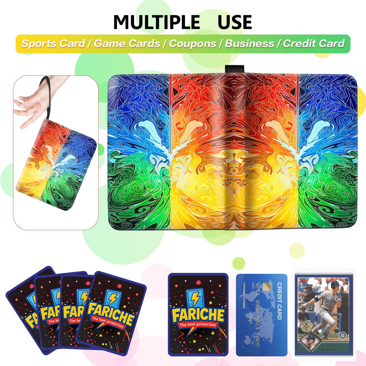FARICHE mosaic cover design adds vibrant style while protecting collections.