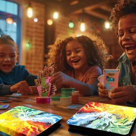 Transparent pockets showcase artwork while protecting cards with FARICHE Storm.