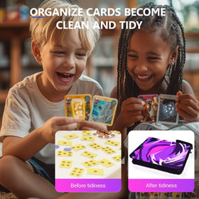 FARICHE purple mosaic design appeals to card collectors.
