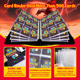 FARICHE trading card binder removable sleeves, customizable pages for growing sets.