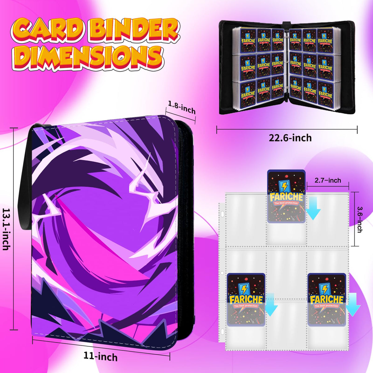 FARICHE waterproof EVA PU cover protects cards from moisture and dust.