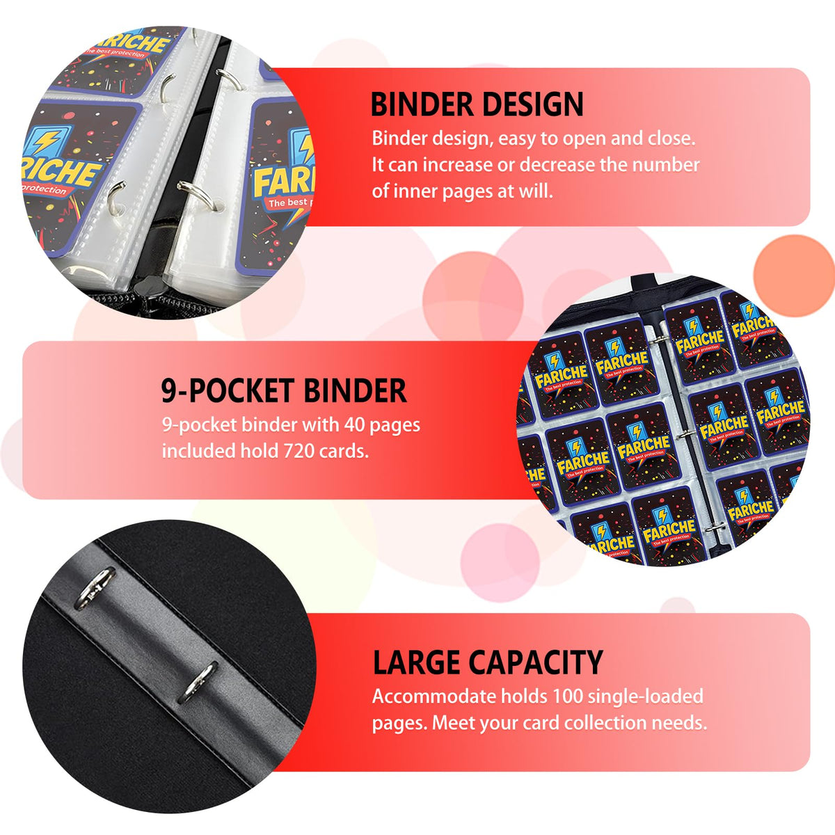 FARICHE binder uses waterproof EVA leather for moisture protection.