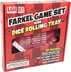 Family game night setup with Farkel invites 2 to 6 players.