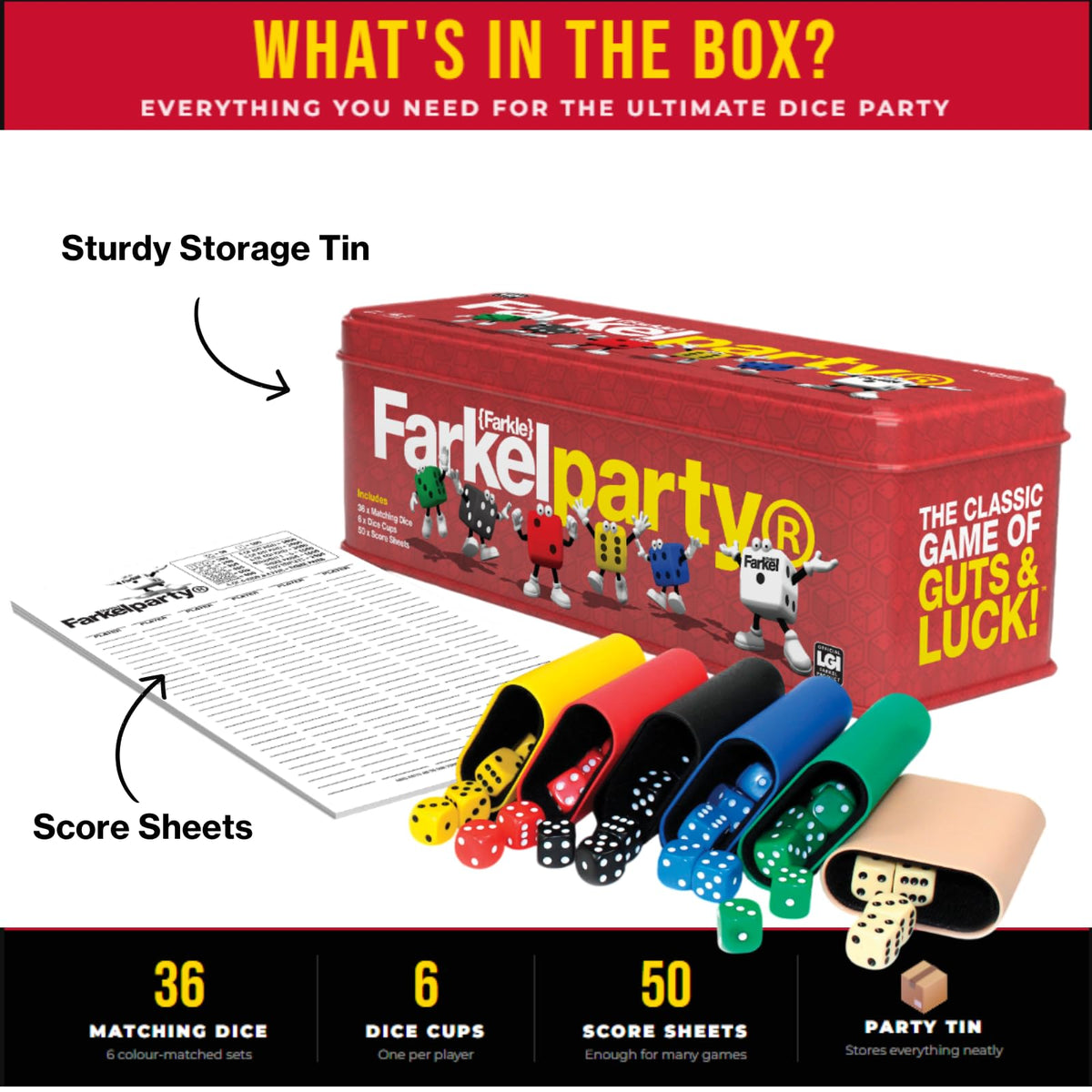 Farkel Party 50-page scorepad to track scores across rounds