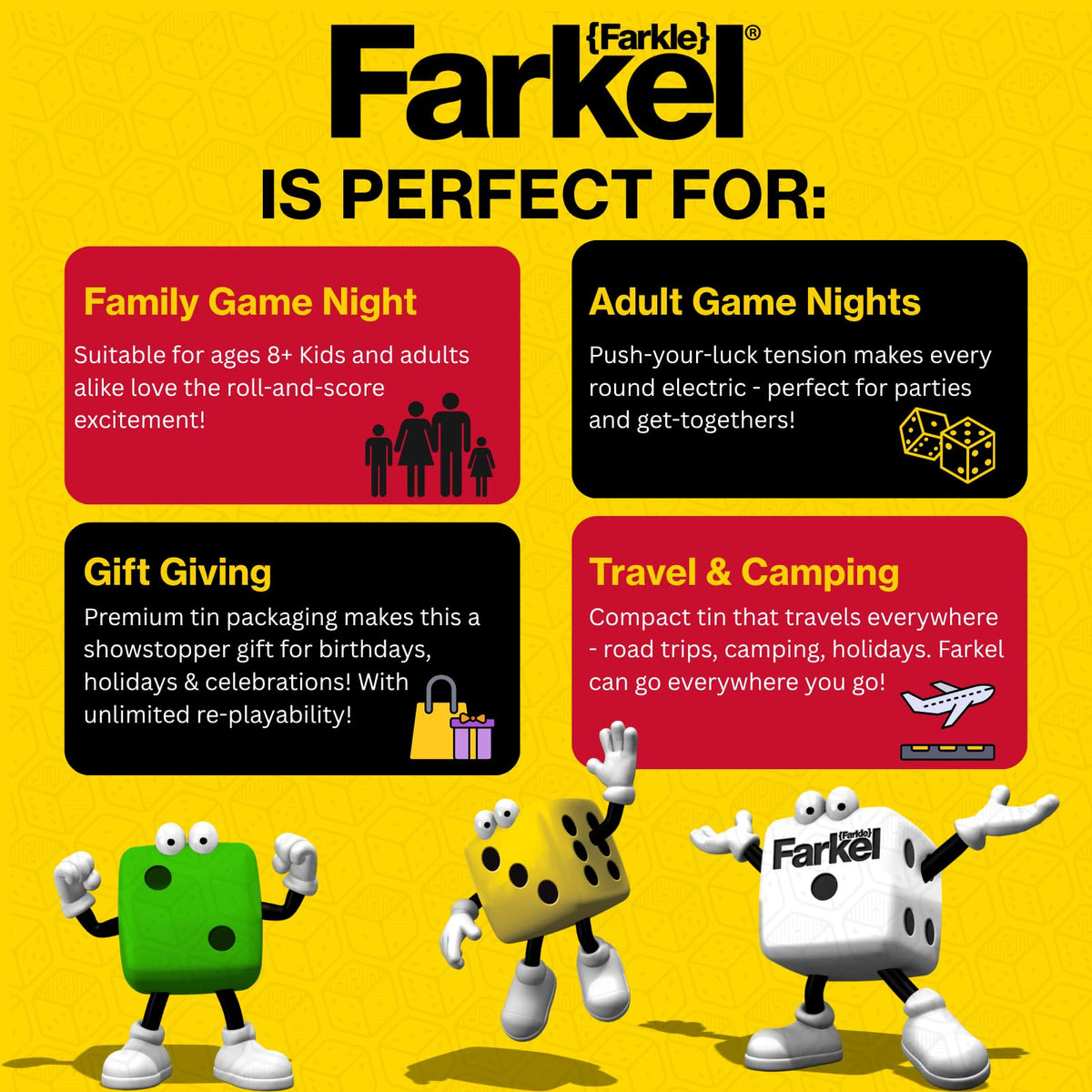 Farkel Party easy-to-learn rules get players rolling quickly