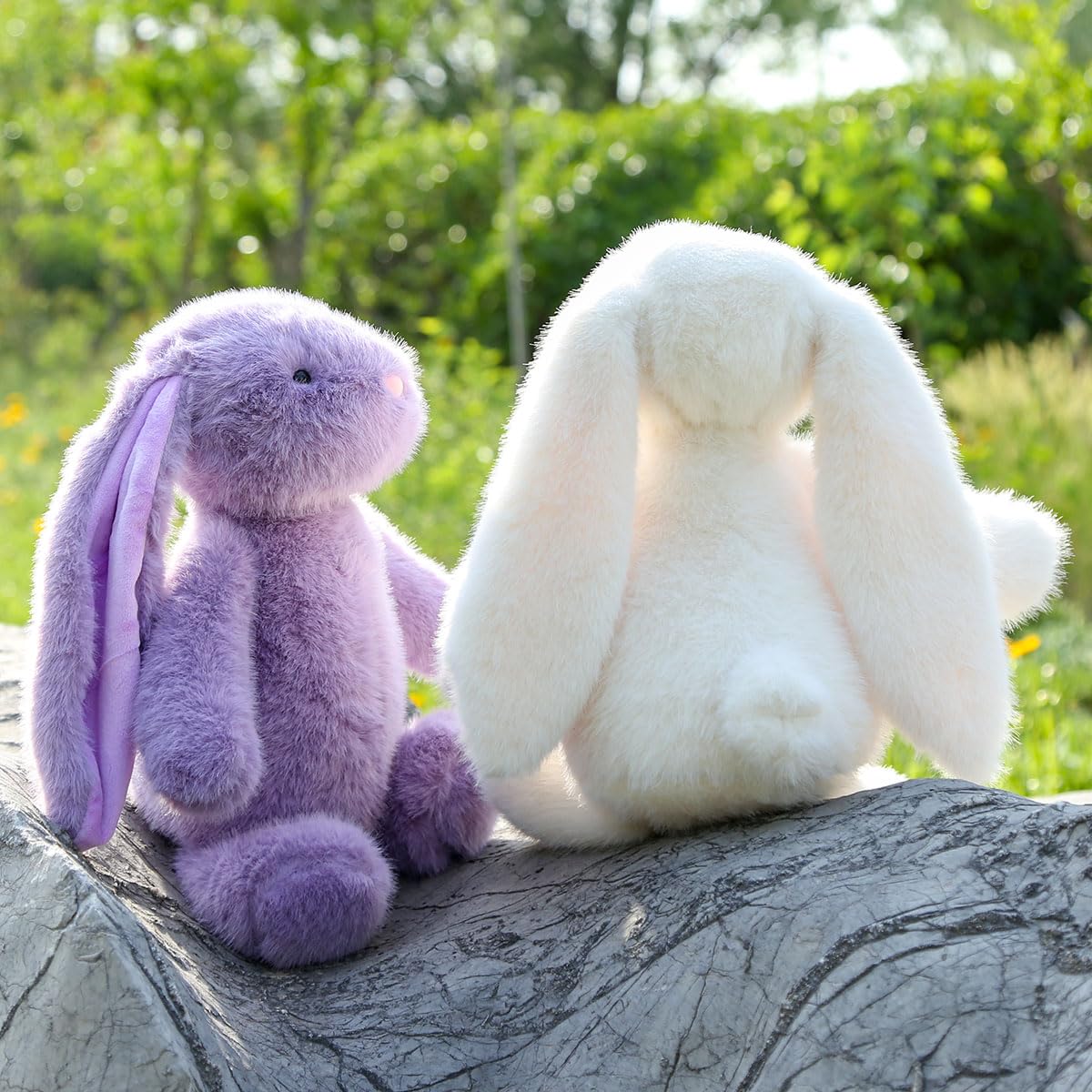 Farnesaa weighted bunny purple plush, cozy companion for travel or reading.